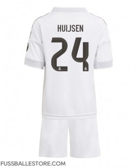 Günstige Real Madrid Dean Huijsen #24 Heimtrikotsatz Kinder 2025-26 Kurzarm (+ Kurze Hosen)